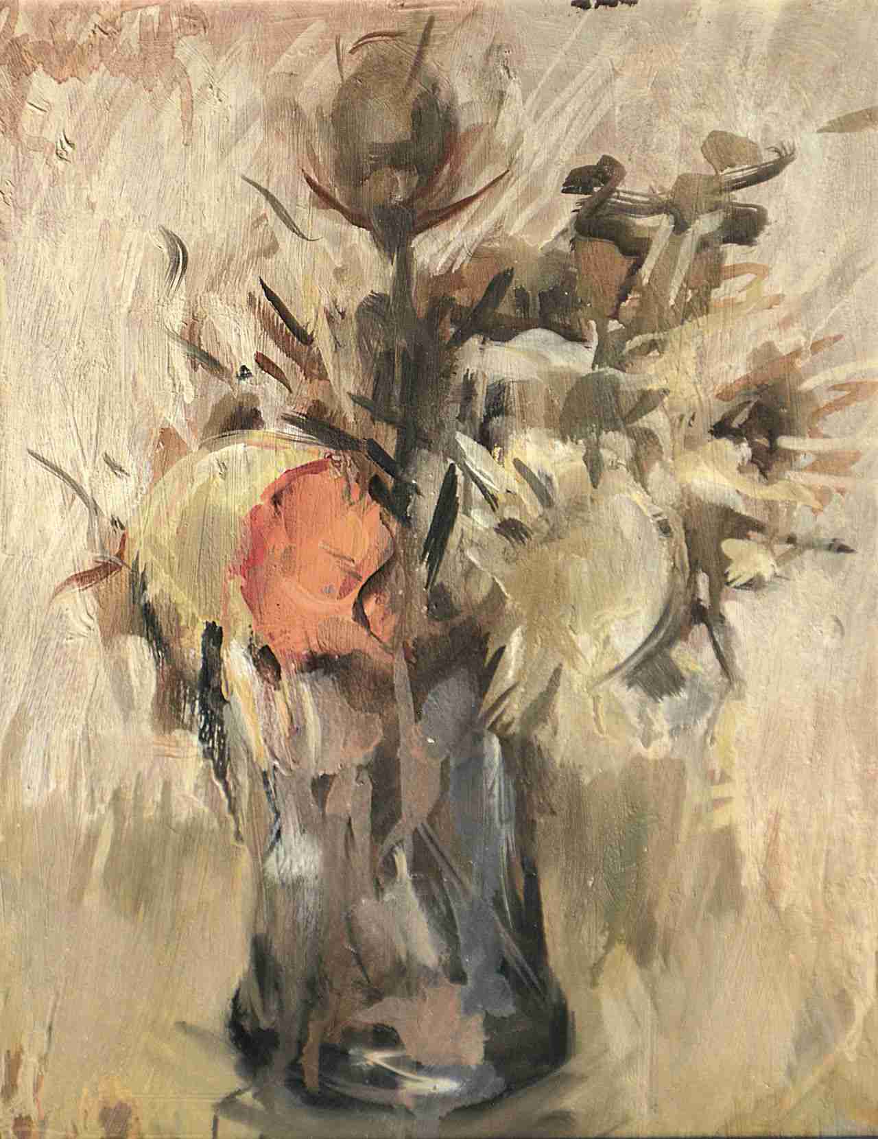 Thistles with poppy 1988