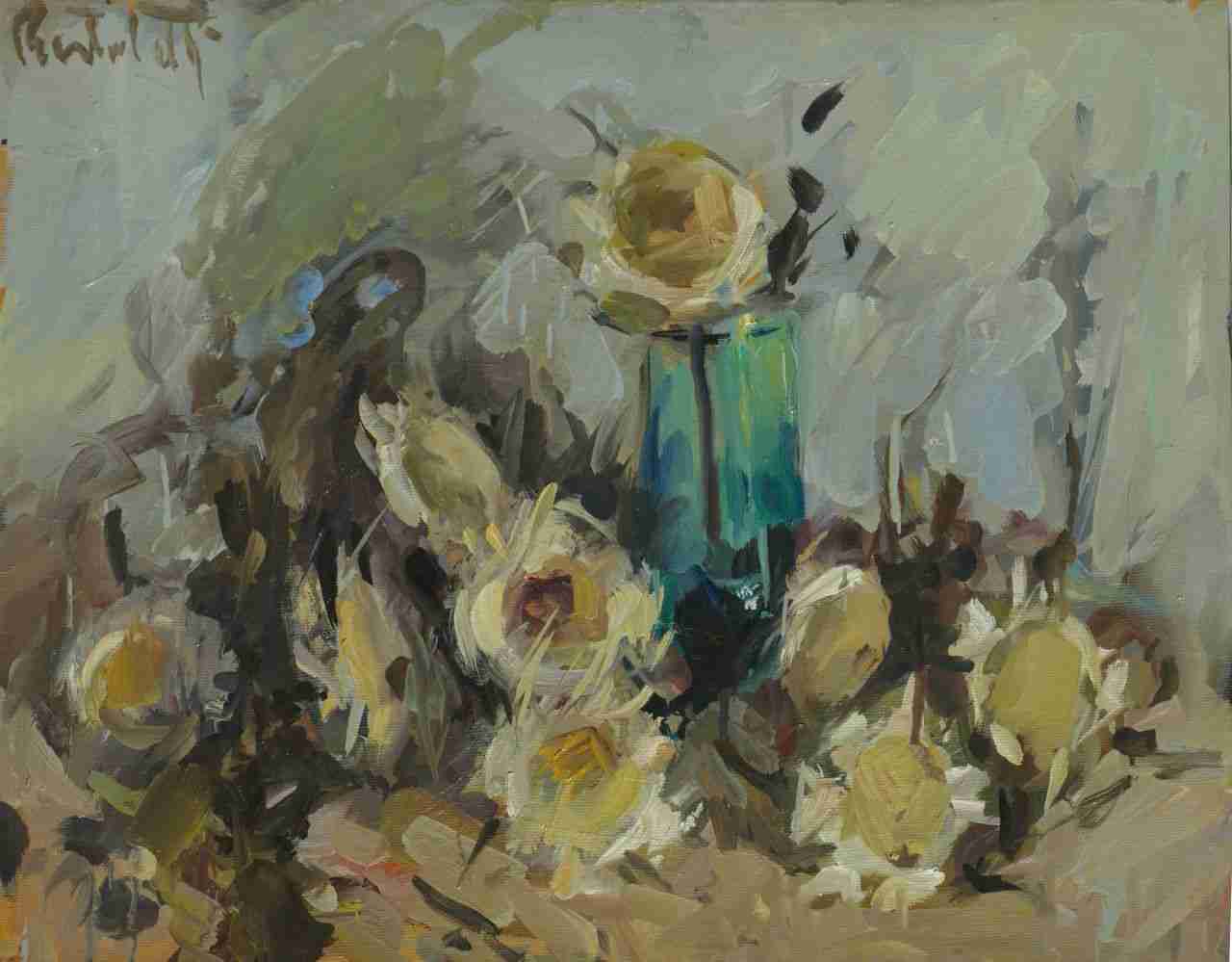 Thistles and blue glass 1983