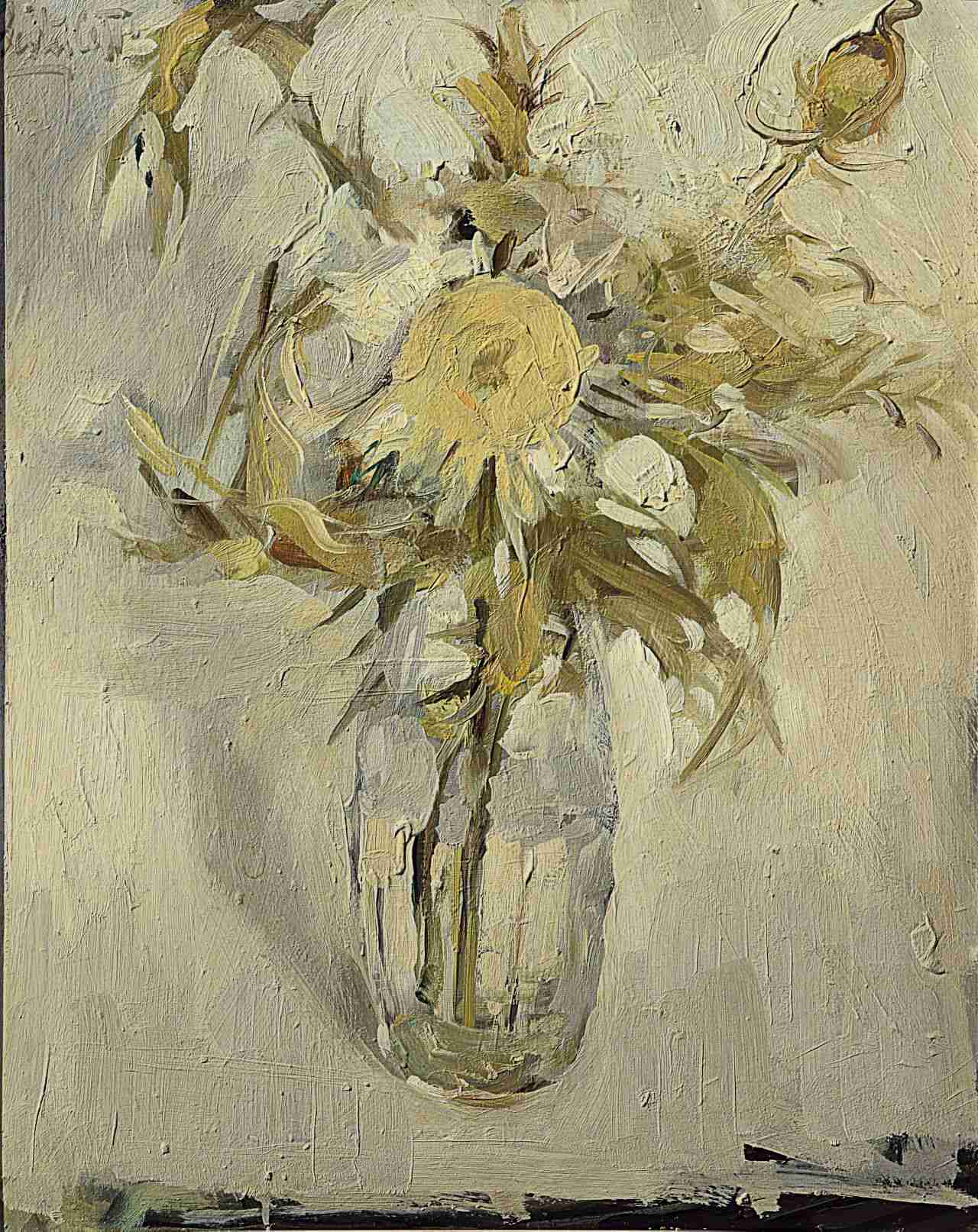 Thistles in a crystal vase 1983