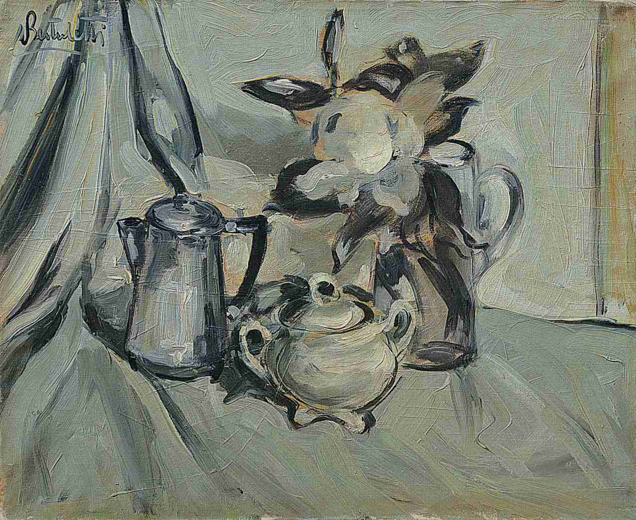 Still life with coffee maker and snowdrop 1952