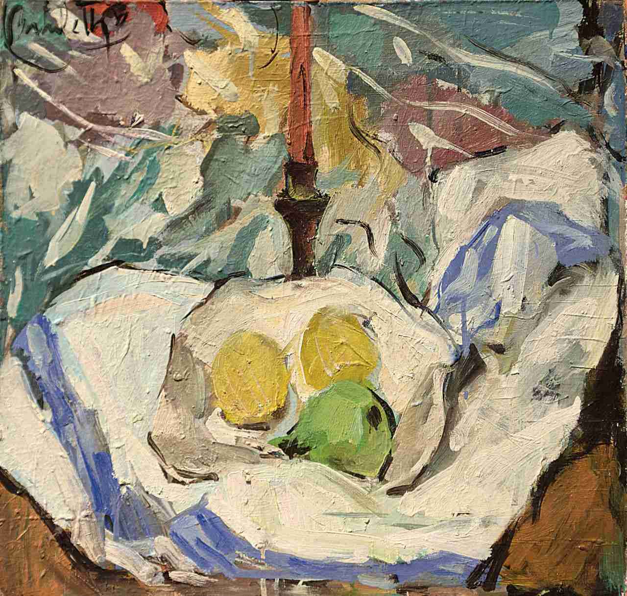 Still life with white cloth 1985