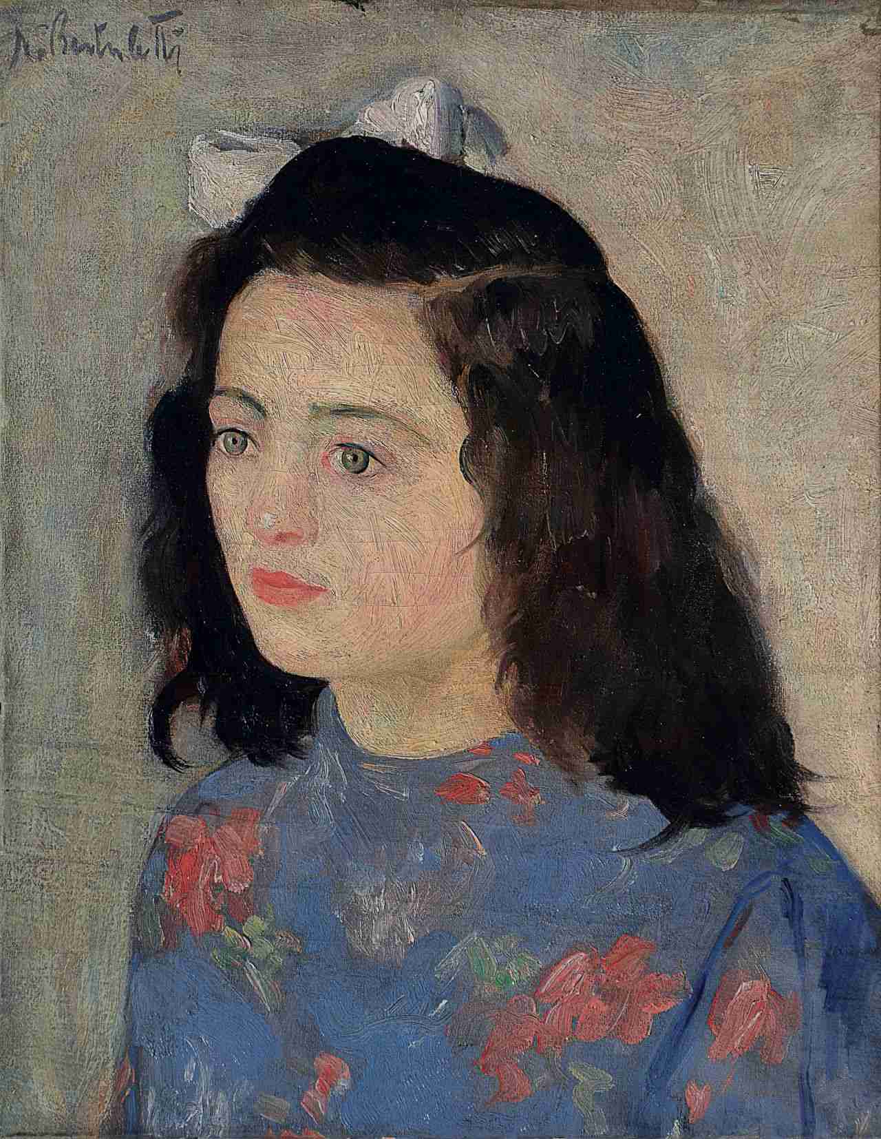 Bambina con il fiocco nei capelli 1937
